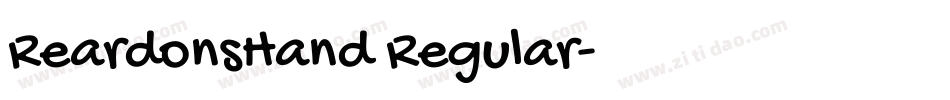 ReardonsHand Regular字体转换